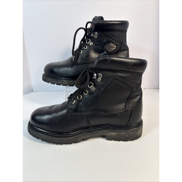 Harley Davidson Badlands Motorcycle Boots Black #91005 Size 8.5 Wide main image 9
